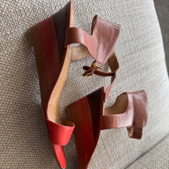 Nine West Orange ankle strap women's sandal size 9 - Picture 6 of 7